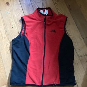 North Face Red Fleece Vest